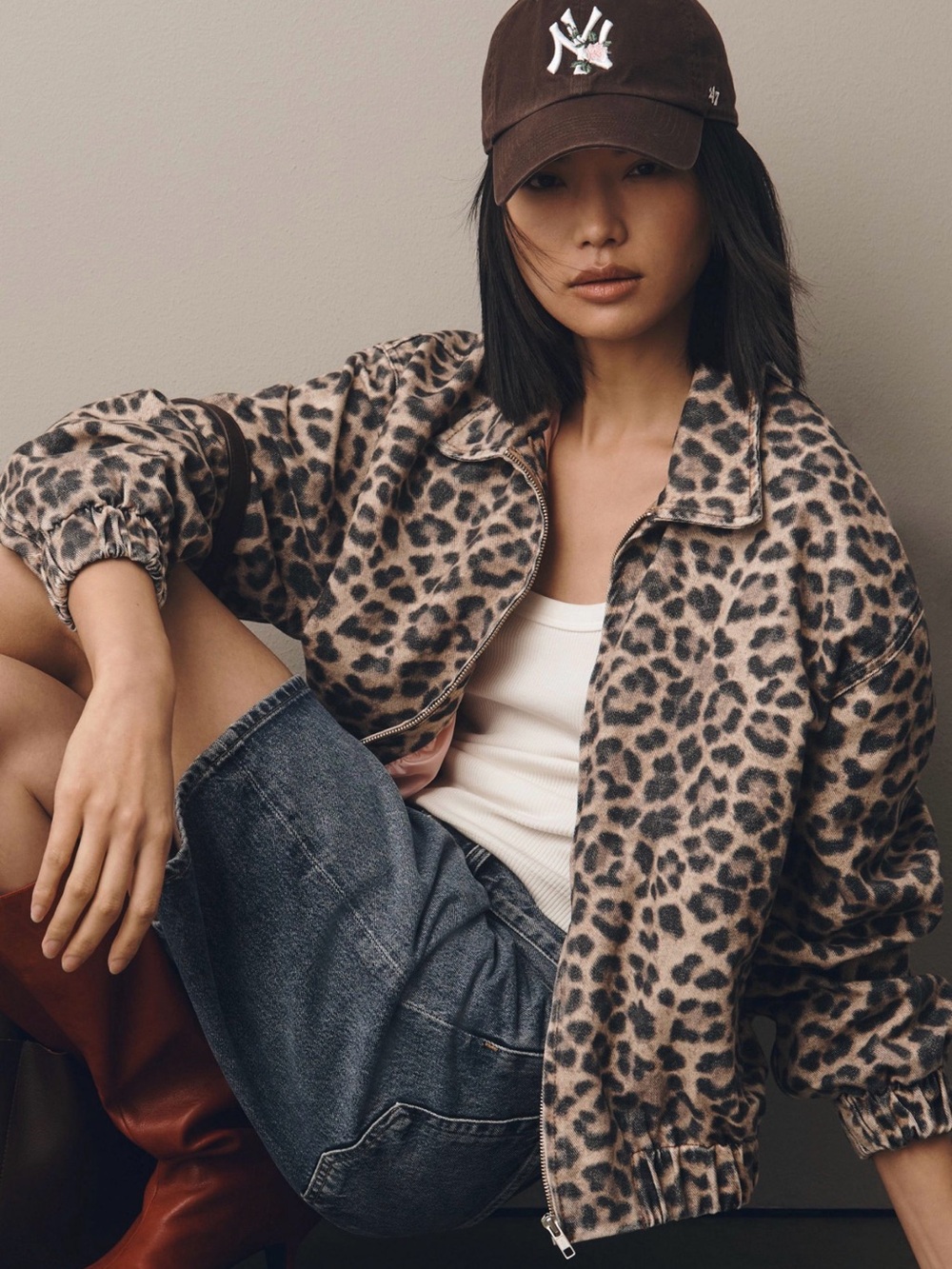Anthropologie Pilcro Rylie Bomber Jacket Leopard Print L